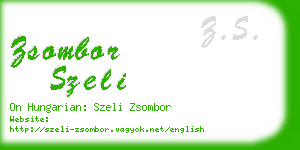 zsombor szeli business card